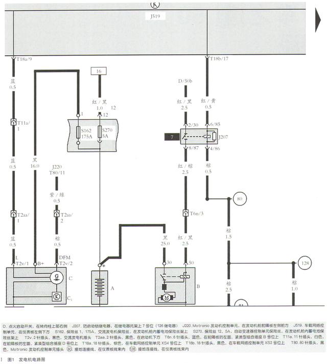 大众波罗组合仪表蓄电池灯不亮检修