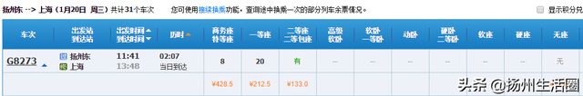 扬州高铁最新票价&时刻表公布！涉及北京、杭州