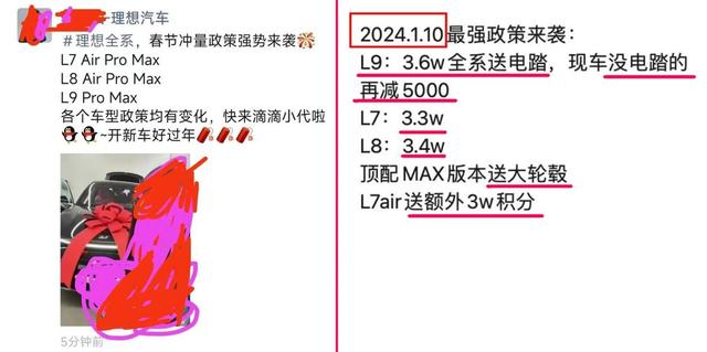 理想终于降价！L7、L8、L9通通优惠2.6万起，年初就开始冲量了？