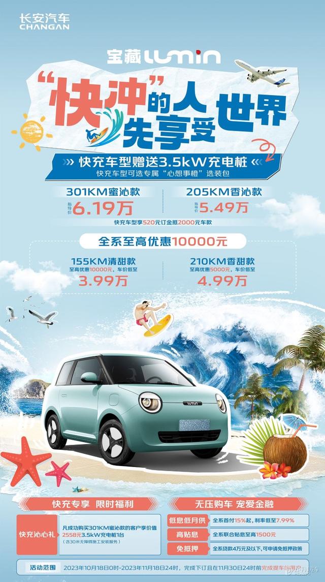 微型电动车也支持快充 长安Lumin新车型售6.19万