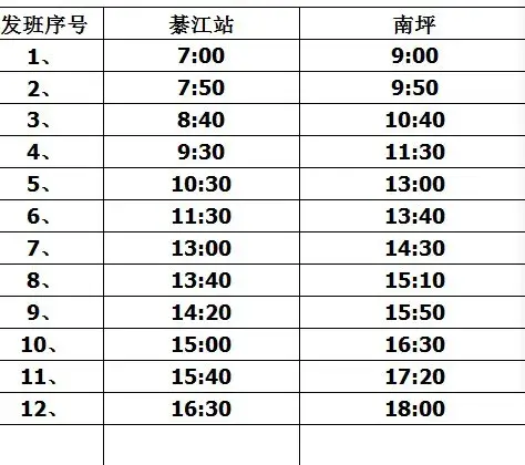 方便了！綦江到南坪万达商圈商务快巴已恢复运营