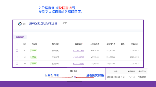 汽车配件价格查询系统-包含配件价格、配件图、配件编号等