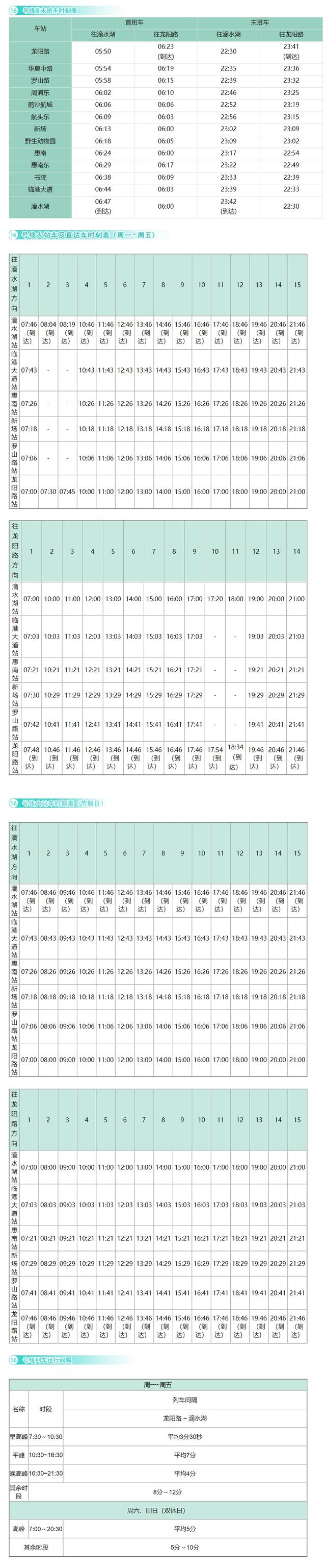 收藏！全网最新首末班车时刻表来了