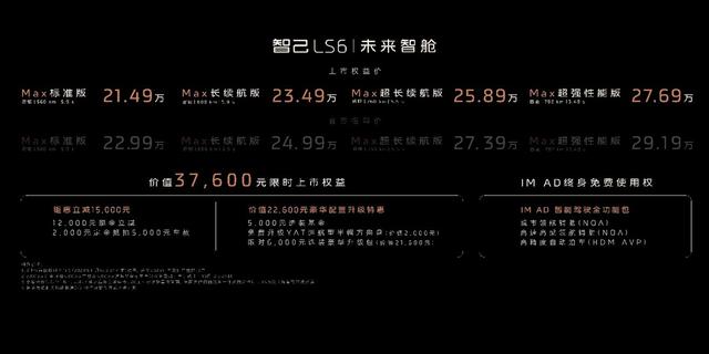 智己LS6正式上市21.49万-27.69万元