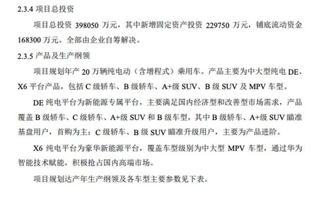 江淮华为工厂项目公示 年产量超20万