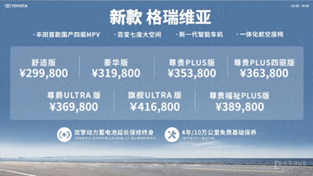 29.98万起！新款格瑞维亚上市！升级四驱、还带一体式航空座椅？