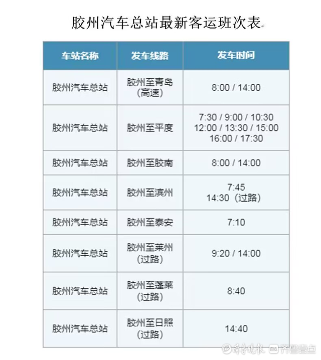 购票不再出示核酸码！胶州汽车总站恢复多条客运班线