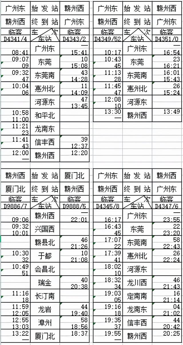 赣深高铁明日开通！时刻表来了