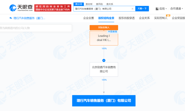 理想汽车在厦门成立销售服务公司 含二手车经纪业务