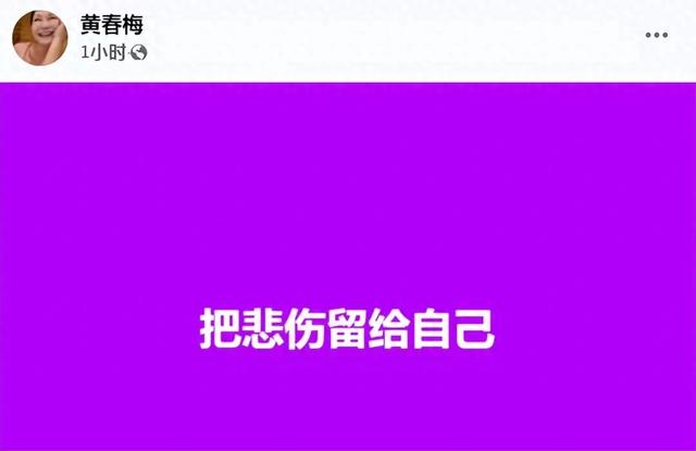 “把悲伤留给自己”：黄春梅发声，真相背后是怎样的亲情与痛苦？