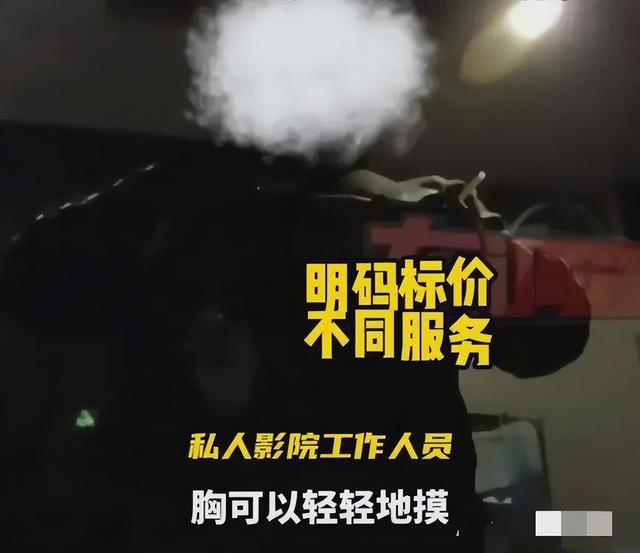 记者暗访私人影院, 毫无底线！美女助教, 互动观影, 亲嘴摸胸都可以